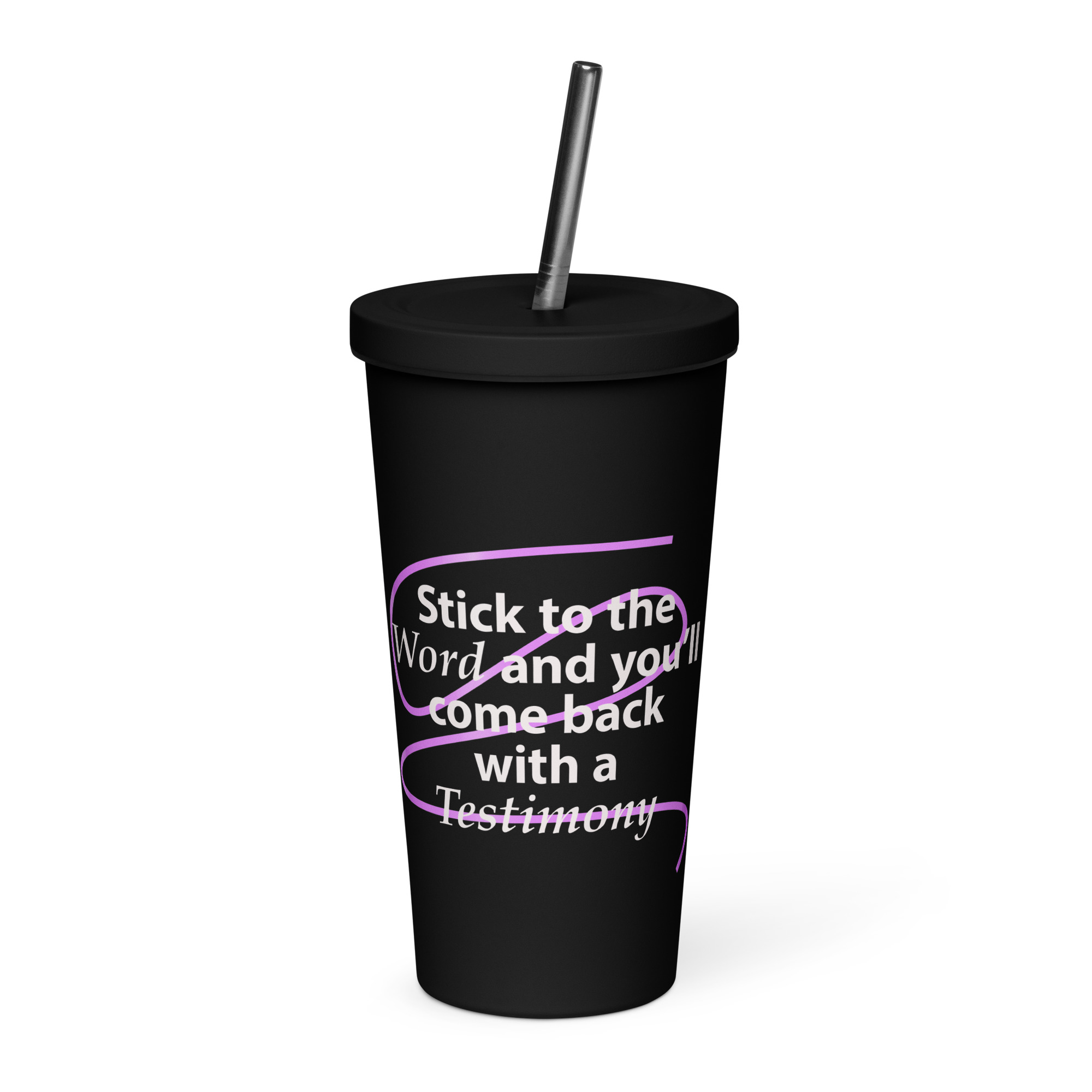 Insulated tumbler with a straw - Image 2