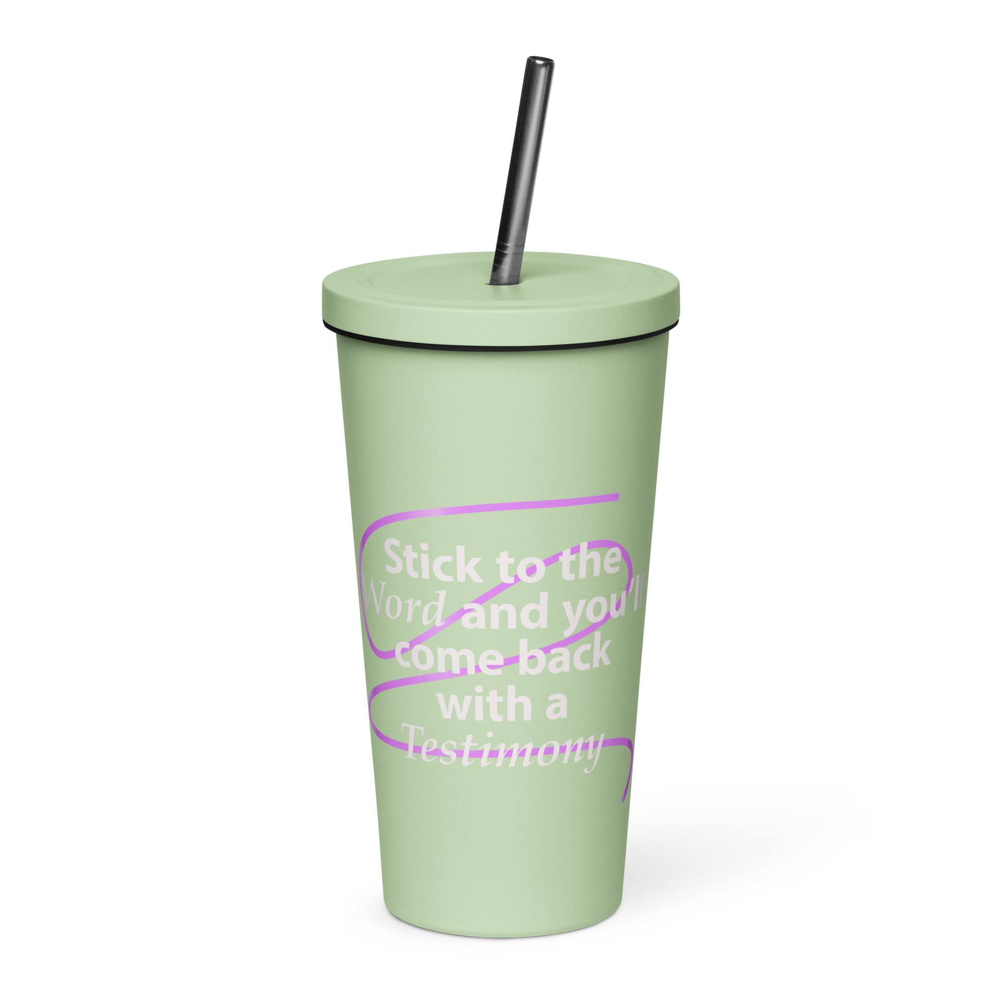 Insulated tumbler with a straw - Image 13