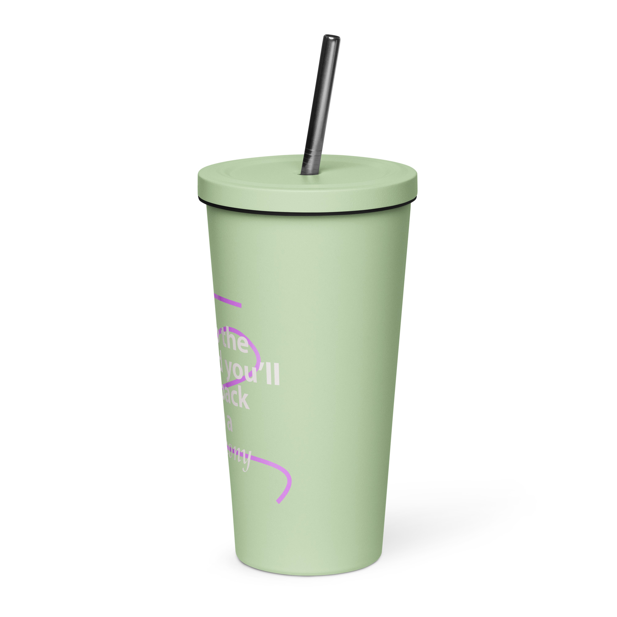 Insulated tumbler with a straw - Image 15
