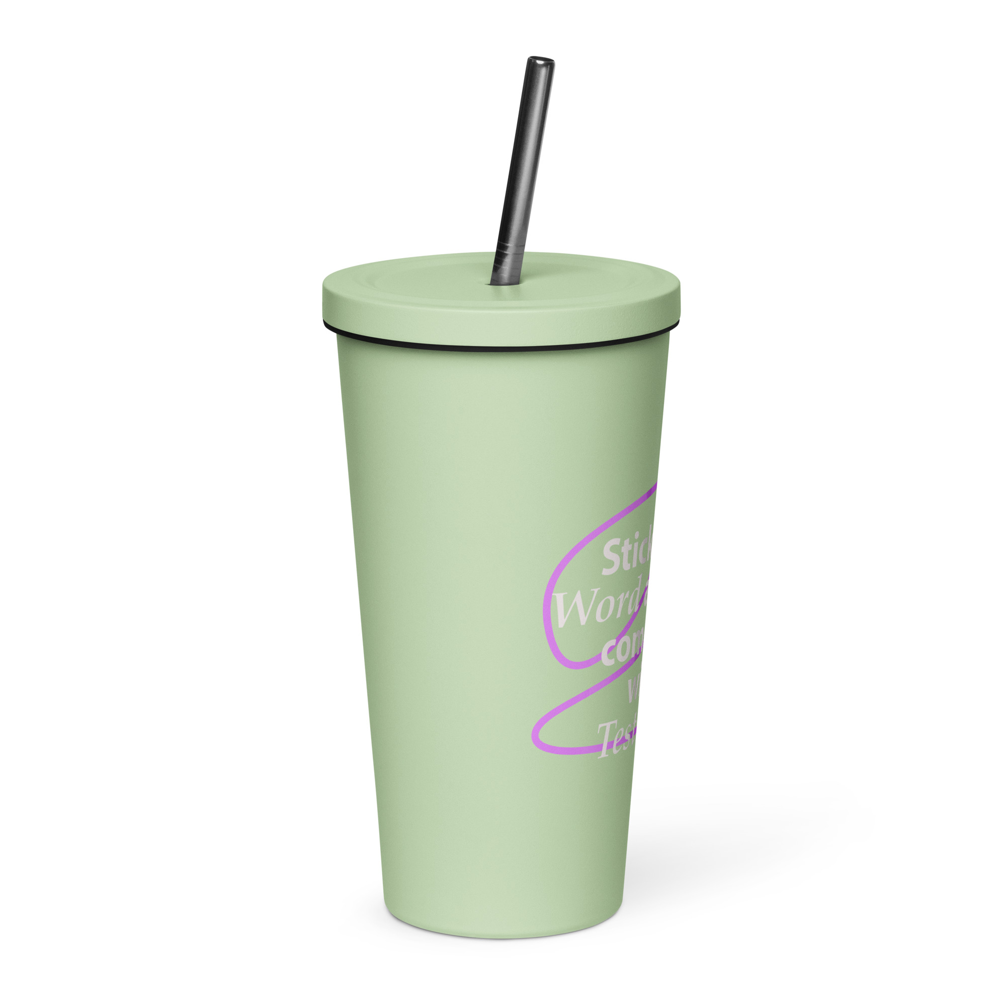 Insulated tumbler with a straw - Image 16
