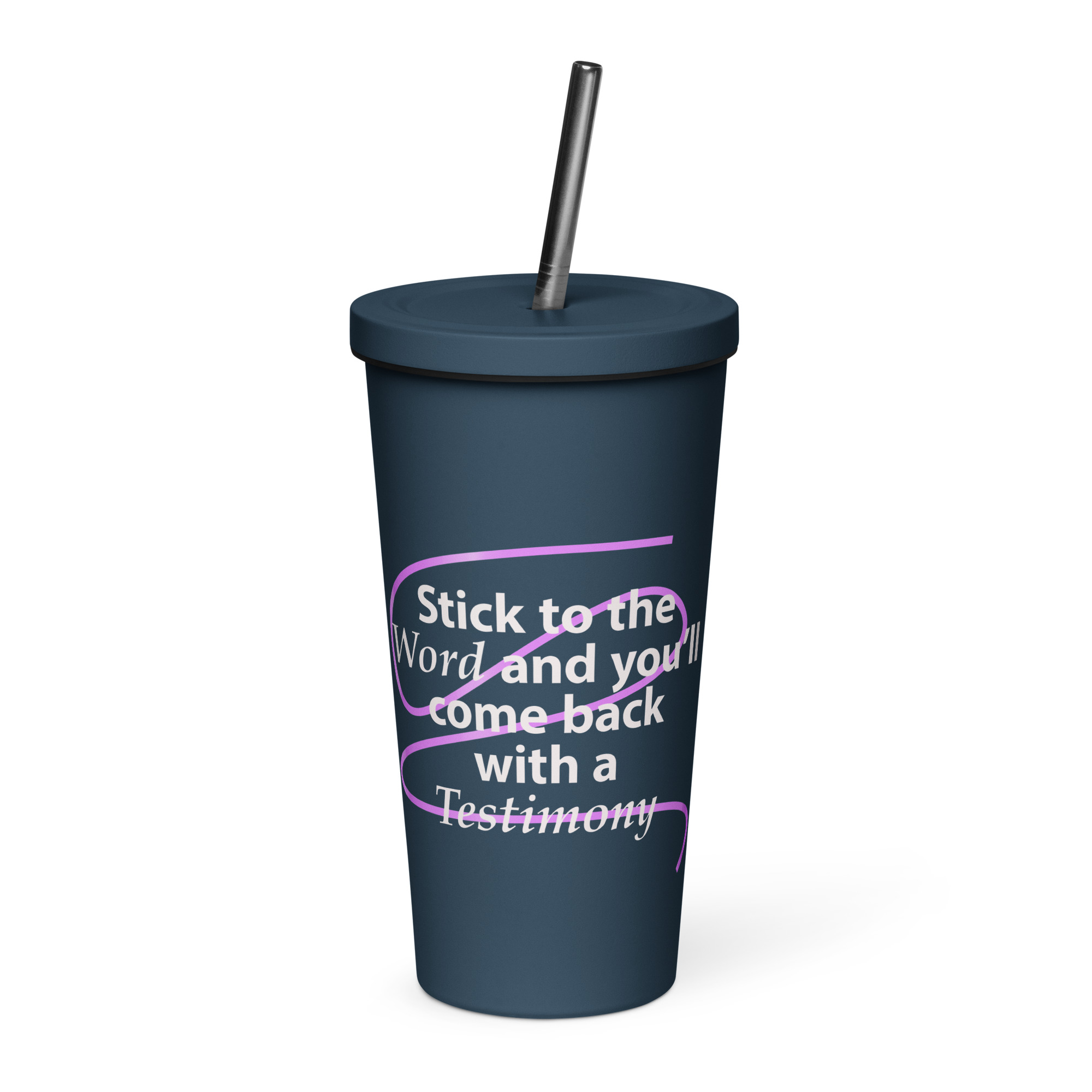 Insulated tumbler with a straw - Image 5