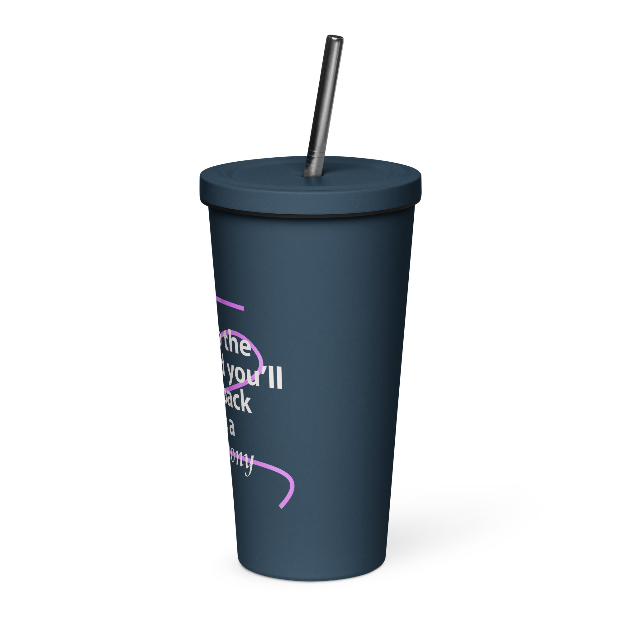 Insulated tumbler with a straw - Image 7