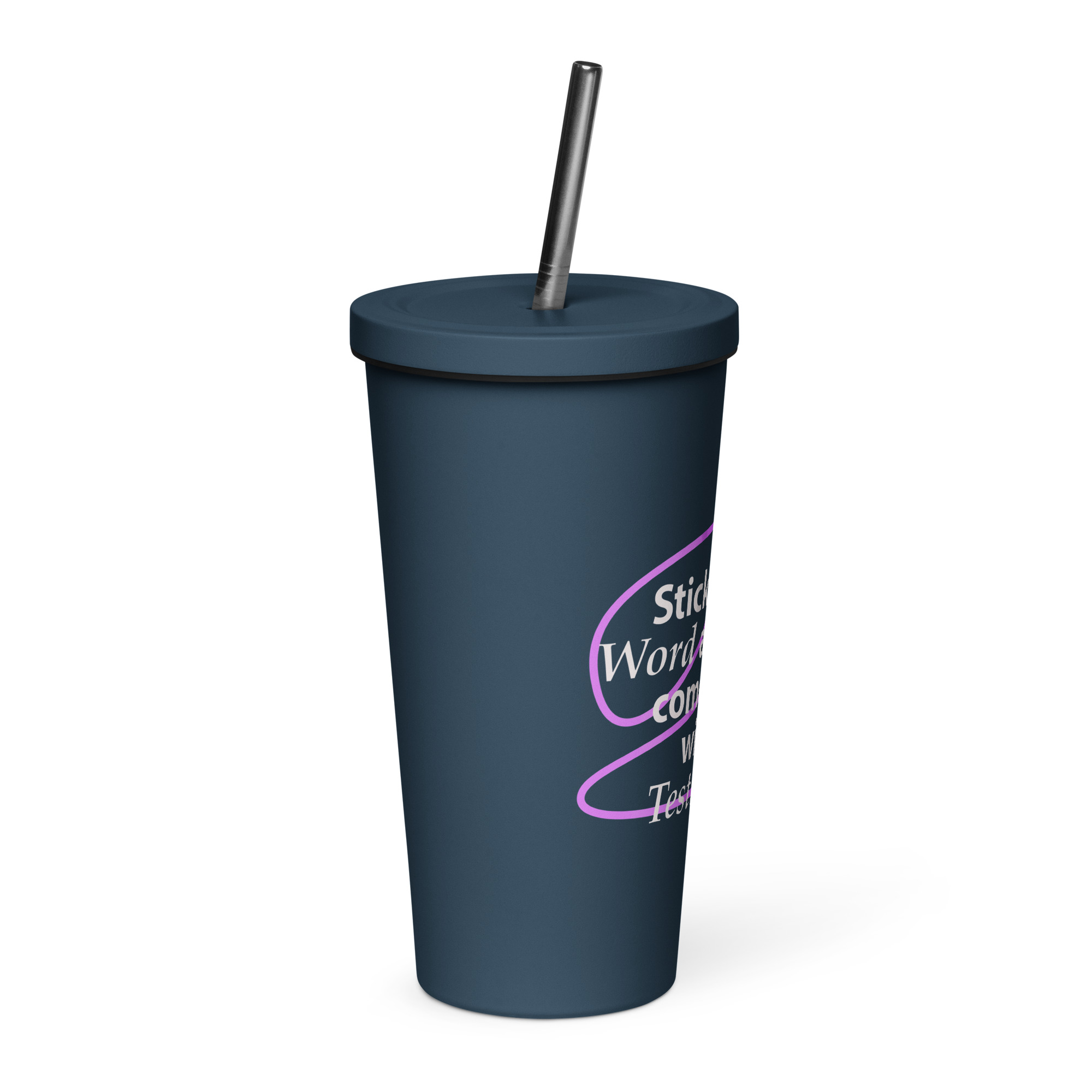 Insulated tumbler with a straw - Image 8