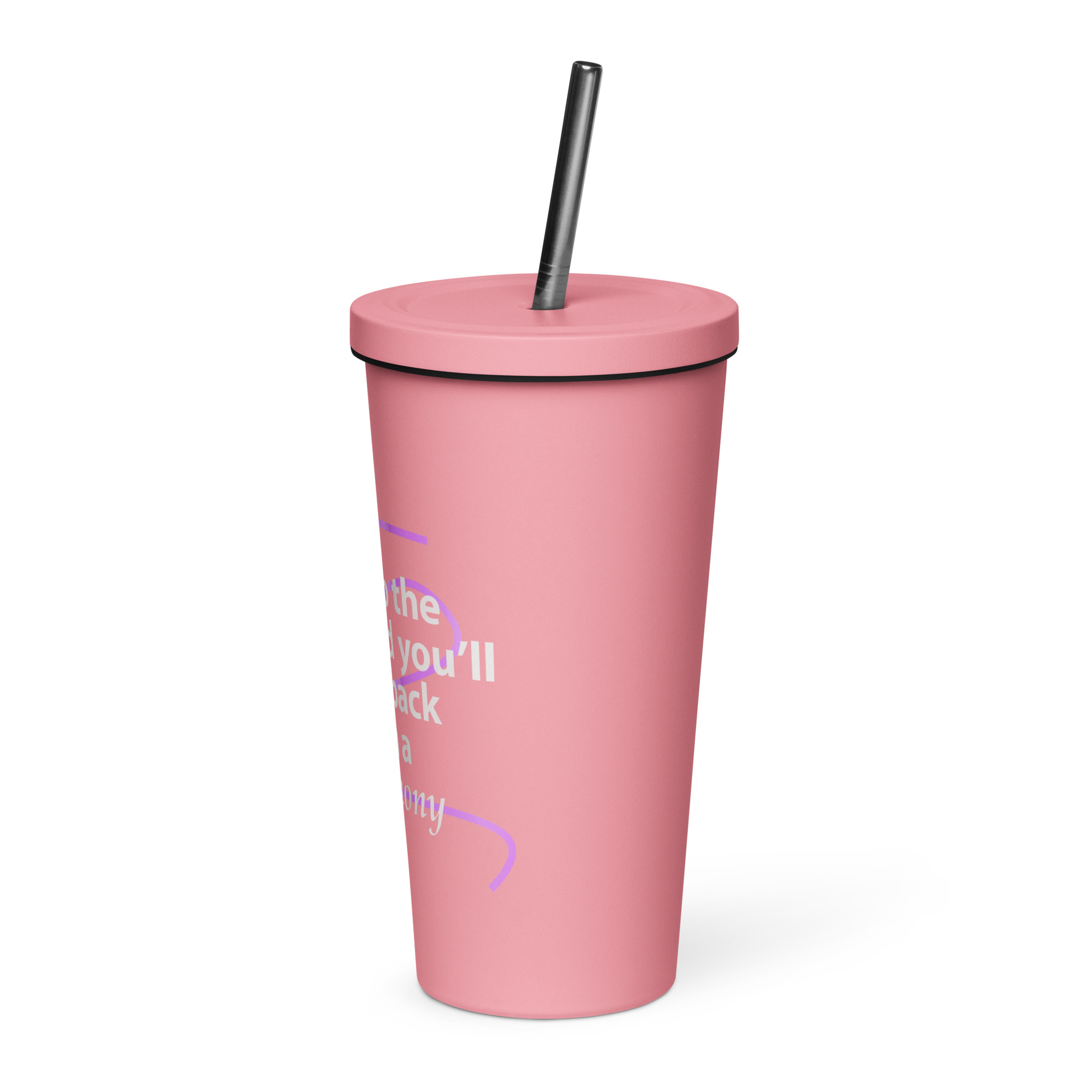 Insulated tumbler with a straw - Image 11
